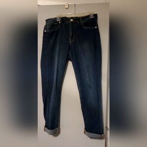 NWOT Venus Dark Blue Jean Size 12 Cuffed leg opening